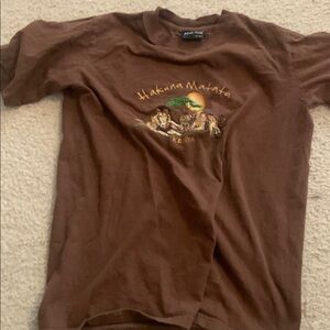 Anvil Men's Brown Graphic T-Shirt